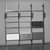 George Nelson (American, 1908-1986). <em>Comprehensive Storage Unit (Storage and Shelving System)</em>, 1966-1968. Walnut, metal, fabric, glass, white laminate, 102 x 97 x 18 1/2 in. (264.4 x 264.2 x 47.0 cm). Brooklyn Museum, Gift of Myrna Greenberg Ladin and Leonard I. Ladin, 1996.182.1. Creative Commons-BY (Photo: Brooklyn Museum, 1996.182.1_view2_bw.jpg)
