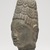  <em>Head of a Female Divinity</em>, second half of 7th century C.E. Gray sandstone, 8 x 4 1/2 x 4 1/2in. (20.3 x 11.4 x 11.4cm). Brooklyn Museum, Gift of Georgia and Michael de Havenon, 1996.210.2. Creative Commons-BY (Photo: Brooklyn Museum, 1996.210.2_threequarter_left_PS11.jpg)