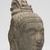  <em>Head of a Male Deity</em>, 540-600 C.E. Gray sandstone, 10 x 5 3/4 x 6 1/2 in. Brooklyn Museum, Gift of Georgia and Michael de Havenon, 1996.210.3. Creative Commons-BY (Photo: Brooklyn Museum, 1996.210.3_threequarter_left_PS11.jpg)