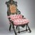 George Jacob Hunzinger (American, born Germany, 1835-1898). <em>Chair</em>, ca. 1869. Ebonized wood, casters, original upholstery, 44 1/2 x 25 3/4 x 28 in. (113.0 x 65.4 x 71.1 cm). Brooklyn Museum, Gift of the American Art Council, 1996.80.2. Creative Commons-BY (Photo: Brooklyn Museum, 1996.80.2_IMLS_SL2.jpg)