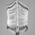Dinka. <em>Man's corset (malual)</em>, 20th century. Beads, fiber, wire, 18 x 16 in. (45.7 x 40.6 cm). Brooklyn Museum, Carll H. de Silver Fund, 1997.1.1. Creative Commons-BY (Photo: Brooklyn Museum, 1997.1.1_bw.jpg)