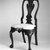  <em>Side Chair</em>, ca. 1730. Cherry and tulip poplar with modern upholstery, 42.4 x 21 x 19.25 in.  (107.7 x 53.3 x 48.9 cm). Brooklyn Museum, Matthew Scott Sloan Collection, Gift of Lidie Lane Sloan McBurney, 1997.150.2a-b. Creative Commons-BY (Photo: Brooklyn Museum, 1997.150.2_bw.jpg)