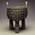 <em>Ritual Tripod Vessel (Ding)</em>, 12th-11th century B.C.E. Cast bronze with inlay, 8 7/16 x 6 7/16 x 6 3/8 in. (21.4 x 16.4 x 16.2cm). Brooklyn Museum, Anonymous gift, 1997.178. Creative Commons-BY (Photo: Brooklyn Museum, 1997.178_SL3.jpg)