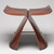 Yanagi Sori (Japanese, 1915 - 2011). <em>Butterfly Stool</em>, 1954 (designed). Rosewood veneer on plywood, brass, metal, 15 x 16 7/8 x 12 1/8 in. (38.1 x 42.9 x 30.8 cm). Brooklyn Museum, Alfred T. and Caroline S. Zoebisch Fund, 1997.67.1. Creative Commons-BY (Photo: , 1997.67.1_overall_PS9.jpg)