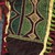 Yorùbá. <em>Egúngún Masquerade Dance Costume (paka egúngún)</em>, ca. 1920-1948. Cotton, wool, wood, silk, synthetic textiles (including viscose rayon and acetate), indigo, and aluminum, est.: 55 x 6 x 63 in. (139.7 x 15.2 x 160 cm). Brooklyn Museum, Gift of Sam Hilu, 1998.125. Creative Commons-BY (Photo: , 1998.125_detail10_PS11.jpg)