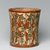 Maya. <em>Cylindrical Vessel</em>, ca. 550-950 C.E. Ceramic, pigment, 6 1/4 x 5 3/8 x 5 3/8 in. (15.9 x 13.7 x 13.7 cm). Brooklyn Museum, Gift in memory of Frederic Zeller, 1998.176.2. Creative Commons-BY (Photo: Brooklyn Museum, 1998.176.2_view2_PS1.jpg)