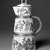 Worcester Royal Porcelain Co. (founded 1751). <em>Chocolate Pot and Lid</em>, ca. 1884-1889. Porcelain, 10 x 6 1/8 x 4 3/4 in.  (25.4 x 15.6 x 12.1 cm). Brooklyn Museum, Gift of Allen and Sydell Glass in memory of Irving Rubenstein and Blanche Roven, 1998.93.2a-b. Creative Commons-BY (Photo: Brooklyn Museum, 1998.93.2a-b_bw.jpg)