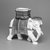 Worcester Royal Porcelain Co. (founded 1751). <em>Elephant</em>, 1869. Porcelain, 7 3/4 x 9 1/2 x 7 15/16 in. (19.7 x 24.1 x 20.2 cm). Brooklyn Museum, Gift of the Estate of Harold S. Keller, 1999.152.155. Creative Commons-BY (Photo: Brooklyn Museum, 1999.152.155_view1_bw.jpg)