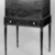 American. <em>Box Desk on Sheraton Frame</em>, 1800-1815. Mahogany, mahogany veneer, satinwood veneer, pine, Height: 38 3/16 in. (97 cm). Brooklyn Museum, Bequest of Samuel E. Haslett, 20.917. Creative Commons-BY (Photo: Brooklyn Museum, 20.917_bw.jpg)