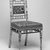 Herter Brothers (American, 1865-1905). <em>Side Chair</em>, ca. 1878. Wood, gilt, fabric, 34 1/4 x 17 x 19 in. (87 x 43.2 x 48.3 cm). Brooklyn Museum, Marie Bernice Bitzer Fund, 2000.4. Creative Commons-BY (Photo: Brooklyn Museum, 2000.4_view1_bw.jpg)