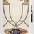 Judy Chicago (American, born 1939). <em>Hildegarde of Bingen Place Setting</em>, 1974-1979. Runner:Cotton/linen base fabric, woven interface support material (horsehair, wool, and linen), cotton twill tape, silk, synthetic gold cord, cotton cord, felt, silk thread, silk satin fabric, colored cords, unknown padding materials, thread
Plate: Porcelain with overglaze enamel (China paint) and metallic iridescent luster glaze, Runner: 51 3/4 x 30 1/2 in. (131.4 x 77.5 cm). Brooklyn Museum, Gift of The Elizabeth A. Sackler Foundation, 2002.10-PS-20. © artist or artist's estate (Photo: , 2002.10-PS-20_runner_PS9.jpg)