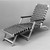 Troy Sunshade Company (division of Hobart Manufacturing Company). <em>Folding Lounge Chair</em>, ca.1952. Aluminum, plastic, nylon webbing, 34 3/4 x 24 5/8 x 61 7/8 in. (88.3 x 62.5 x 157.2cm). Brooklyn Museum, Gift of Barbara Jakobson, 2002.15. Creative Commons-BY (Photo: Brooklyn Museum, 2002.15_open_bw.jpg)