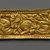 <em>Rectangular Plaques (3)</em>. Gold, 1 3/4 x 3 7/8 in. (4.5 x 9.8 cm). Brooklyn Museum, Gift of Dr. Alvin E. Friedman-Kien, 2004.112.4a-c. Creative Commons-BY (Photo: Brooklyn Museum, 2004.112.4a_front_PS4.jpg)