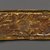  <em>Rectangular Plaques (3)</em>. Gold, 1 3/4 x 3 7/8 in. (4.5 x 9.8 cm). Brooklyn Museum, Gift of Dr. Alvin E. Friedman-Kien, 2004.112.4a-c. Creative Commons-BY (Photo: Brooklyn Museum, 2004.112.4b_back_PS4.jpg)