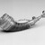 Mende. <em>Horn and Silver Pendant</em>, 19th century. Cow horn, silver, aluminum, 10 1/4 x 3 x 2 1/2 in. (26 x 7.6 x 6.4 cm). Brooklyn Museum, Gift of Blake Robinson, 2004.76.1. Creative Commons-BY (Photo: Brooklyn Museum, 2004.76.1_bw.jpg)