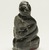 Elisapi Qumaluk (born 1927). <em>Kneeling Figure</em>, 1950–1980. Gray stone, 4 x 2 1/8 x 1 5/8 in. (10.2 x 5.4 x 4.1 cm). Brooklyn Museum, Hilda and Al Schein Collection, 2004.79.12. Creative Commons-BY (Photo: Brooklyn Museum, 2004.79.12_threequarter_left_PS11.jpg)