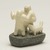 Tungilik. <em>Scene with Two Men and a Dog</em>, 1950-1980. Ivory, stone, 2 1/2 x 1 7/8 x 1 7/8 in. (6.4 x 4.8 x 4.8 cm). Brooklyn Museum, Hilda and Al Schein Collection, 2004.79.80. Creative Commons-BY (Photo: Brooklyn Museum, 2004.79.80_view01_PS11-1.jpg)