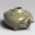  <em>Water Dropper</em>, 3rd-4th century. Stoneware with Yue ware green glaze, 2 1/4 x 4 3/4 x 3 3/4 in. (5.7 x 12.1 x 9.5 cm). Brooklyn Museum, Anonymous gift

, 2004.82.3. Creative Commons-BY (Photo: Brooklyn Museum, 2004.82.3.jpg)