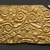 Scythian. <em>Plaque with spirals and palmettes</em>, ca. 400-300 B.C.E. Gold, 1 3/8 x 6 11/16 in. (3.5 x 17 cm). Brooklyn Museum, Gift of Rosemarie Haag Bletter and Martin Filler, 2004.99. Creative Commons-BY (Photo: Brooklyn Museum, 2004.99_detail05_PS20.jpg)