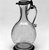  <em>Decanter</em>, ca. 1730. Glass, pewter, 9 x 4 3/8 x 3 1/2 in. (22.9 x 11.1 x 8.9 cm). Brooklyn Museum, Gift of Wunsch Foundation, Inc., 2008.20.3. Creative Commons-BY (Photo: Brooklyn Museum, 2008.20.3_bw.jpg)