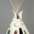 Teri Greeves (Kiowa, born 1970). <em>21st Century Traditional: Beaded Tipi</em>, 2010. Brain tanned deer hide, charlotte cut glass beads, seed beads, bugle beads, glass beads, sterling silver beads, pearls, shell, raw diamonds, hand stamped sterling silver, hand stamped copper, cotton cloth, nylon "sinew" rope, pine, poplar, bubinga, includes base: 46 x 29 x 32 1/2 in. (116.8 x 73.7 x 82.6 cm). Brooklyn Museum, Florence B. and Carl L. Selden Fund, 2008.28. © artist or artist's estate (Photo: Brooklyn Museum, 2008.28_PS2.jpg)