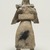 Maya. <em>Figurine of a Nobleman with Detachable Headdress</em>, 600-900. Ceramic, pigment, Figure: 6 1/2 x 3 x 3 in. (16.5 x 7.6 x 7.6 cm). Brooklyn Museum, Gift in memory of Frederic Zeller, 2009.2.18a-b. Creative Commons-BY (Photo: Brooklyn Museum, 2009.2.18a_back_PS11.jpg)