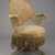 Thomas E. Warren (American, born 1808). <em>Centripital Spring Chair</em>, ca. 1849-1858. Cast iron, wood, modern upholstery, modern trim, original fringe, 34 1/4 x 23 1/2 x 28 1/4 in. (87 x 59.7 x 71.8 cm). Brooklyn Museum, Designated Purchase Fund, 2009.27. Creative Commons-BY (Photo: Brooklyn Museum, 2009.27_threequarter_PS6.jpg)
