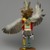 Henry Shelton (1929-2016). <em>Kachina Doll (Kwahu [Eagle])</em>, 1960-1970. Cottonwood root, acrylic pigment, feathers, hide, fur, beads, yarn,  cotton, 16 1/2 x 14 x 8 in. (41.9 x 35.6 x 20.3 cm). Brooklyn Museum, Gift of Edith and Hershel Samuels, 2010.6.10. Creative Commons-BY (Photo: Brooklyn Museum, 2010.6.10_back_PS2.jpg)