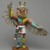 Henry Shelton (1929-2016). <em>Kachina Doll (Kwahu [Eagle])</em>, 1960-1970. Cottonwood root, acrylic pigment, feathers, hide, fur, beads, yarn,  cotton, 16 1/2 x 14 x 8 in. (41.9 x 35.6 x 20.3 cm). Brooklyn Museum, Gift of Edith and Hershel Samuels, 2010.6.10. Creative Commons-BY (Photo: Brooklyn Museum, 2010.6.10_front_PS2.jpg)