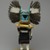 Seona. <em>Kachina Doll (Angwusnasomtaqa [Crow Mother])</em>, 1960-1970. Cottonwood root, acrylic paint, feathers, fur, hide, synthetic wool and yarn, painted canvas, 15 x 9 x 4 1/2 in. (38.1 x 22.9 x 11.4 cm). Brooklyn Museum, Gift of Edith and Hershel Samuels, 2010.6.2. Creative Commons-BY (Photo: Brooklyn Museum, 2010.6.2_front_PS2.jpg)