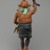 Henry Shelton (born 1929). <em>Kachina Doll (Koyemsi)</em>, 1960-1970. Cottonwood root, acrylic pigment, silver, turquoise, feathers, yarn, 16 x 6 x 6 in. (40.6 x 15.2 x 15.2 cm). Brooklyn Museum, Gift of Edith and Hershel Samuels, 2010.6.3. Creative Commons-BY (Photo: Brooklyn Museum, 2010.6.3_back_PS2.jpg)