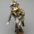 Henry Shelton (born 1929). <em>Kachina Doll (Koyemsi)</em>, 1960-1970. Cottonwood root, acrylic pigment, silver, turquoise, feathers, yarn, 16 x 6 x 6 in. (40.6 x 15.2 x 15.2 cm). Brooklyn Museum, Gift of Edith and Hershel Samuels, 2010.6.3. Creative Commons-BY (Photo: Brooklyn Museum, 2010.6.3_threequarter_left_PS2.jpg)