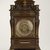 Daniel Cottier (American, born Scotland, 1838-1881). <em>Clock</em>, 1883. Mahogany, brass, other metals, glass, 24 x 15 3/8 x 10 3/4 in. (61 x 39.1 x 27.3 cm). Brooklyn Museum, Marie Bernice Bitzer Fund, 2014.40.2a-e. Creative Commons-BY (Photo: Brooklyn Museum, 2014.40.2a-e_front_PS9.jpg)