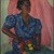 Laura Wheeler Waring (American, 1887–1948). <em>Woman with Bouquet</em>, ca. 1940. Oil on canvas, 30 x 25 in. (76.2 x 63.5 cm). Brooklyn Museum, Brooklyn Museum Fund for African American Art in honor of Teresa A. Carbone, 2016.2. © artist or artist's estate (Photo: Brooklyn Museum, 2016.2_PS20.jpg)