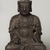  <em>Figure of Seated Bodhisattva</em>, mid 17th century. Wood, lacquer, 16 15/16 × 11 × 8 1/4 in. (43 × 28 × 21 cm). Brooklyn Museum, Gift of the Carroll Family Collection, 2021.17.6 (Photo: Brooklyn Museum, 2021.17.6_PS11.jpg)