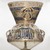 <em>Mosque Lamp</em>, 13th-14th century. Colorless glass; blue, green, red, yellow, and white enamels; and gold;  free blown, applied, enameled, and gilded; tooled on the pontil, includes base, now detached: 12 x 8 in. (30.5 x 20.3 cm). Brooklyn Museum, Bequest of William H. Herriman, 21.484. Creative Commons-BY (Photo: Brooklyn Museum, 21.484_PS11.jpg)