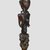 Luba. <em>Ceremonial Staff (Kibango)</em>, 19th century. Wood, glass beads, cloth, fiber, iron, copper alloy, 59 x 3 3/4 x 3 7/8 in. (149.9 x 9.5 x 9.8 cm). Brooklyn Museum, Brooklyn Museum Collection, 22.1132. Creative Commons-BY (Photo: Brooklyn Museum, 22.1132_detail_PS2.jpg)