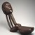 Ngbaka. <em>Anthropomorphic Pipe (Boka)</em>, late 19th or early 20th century. Wood, copper alloy, iron, vegetable material, 10 3/4 x 3 x 6 3/4in. (27.3 x 7.6 x 17.1cm). Brooklyn Museum, Museum Expedition 1922, Robert B. Woodward Memorial Fund, 22.1245. Creative Commons-BY (Photo: Brooklyn Museum, 22.1245.jpg)