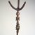 Luba. <em>Bow Stand (Nsakakabemba)</em>, late 19th or early 20th century. Wood, cloth, iron, vegetable cordage, 28 3/8 x 11 x 5 1/2in. (72.1 x 27.9 x 14cm). Brooklyn Museum, Museum Expedition 1922, Robert B. Woodward Memorial Fund, 22.1346. Creative Commons-BY (Photo: Brooklyn Museum, 22.1346_transp6268.jpg)