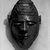 Ali Amonikoyi (Nigerian, 1880-1920). <em>Mask</em>, ca. 1910. Copper alloy, 10 1/2 x 7 1/4 x 5 1/2 in.  (26.7 x 18.4 x 14.0 cm). Brooklyn Museum, Museum Expedition 1922, Robert B. Woodward Memorial Fund, 22.1692. Creative Commons-BY (Photo: Brooklyn Museum, 22.1692_bw.jpg)