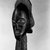 Luba. <em>Ceremonial Staff (Kibango)</em>, late 19th or early 20th century. Wood, 66 x 3 1/2 x 4in. (167.6 x 8.9 x 10.2cm). Brooklyn Museum, Museum Expedition 1922, Robert B. Woodward Memorial Fund, 22.205. Creative Commons-BY (Photo: Brooklyn Museum, 22.205_detail_acetate_bw.jpg)