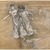 Joaquín Sorolla y Bastida (Valencia, Spain, 1863–1923, Cercedilla, Spain). <em>[Untitled] (Two Girls in White Running Arm in Arm)</em>, n.d. (1878-1920). Charcoal, graphite, and white pastel, 30 5/8 x 28 3/16 in. (77.7 x 71.5 cm). Brooklyn Museum, Frank Sherman Benson Fund, 27.662 (Photo: Brooklyn Museum, 27.662_view2_PS6.jpg)