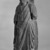 Buddhist. <em>Medium Sized Standing Figure of a Bodhisattva</em>, late 2nd to 3rd century C.E. Sculpture, grey schist, 16 × 6 1/4 × 3 3/4 in. (40.6 × 15.9 × 9.5 cm). Brooklyn Museum, Gift of Frederic B. Pratt, 27.66. Creative Commons-BY (Photo: Brooklyn Museum, 27.66_acetate_bw.jpg)