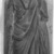 Buddhist. <em>Medium Sized Standing Figure of a Bodhisattva</em>, late 2nd to 3rd century C.E. Sculpture, grey schist, 16 × 6 1/4 × 3 3/4 in. (40.6 × 15.9 × 9.5 cm). Brooklyn Museum, Gift of Frederic B. Pratt, 27.66. Creative Commons-BY (Photo: Brooklyn Museum, 27.66_glass_bw.jpg)