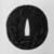  <em>Sword Guard</em>, n.d. Iron, 2 3/4 x 2 9/16 x 3/16 in. (7 x 6.5 x 0.4 cm). Brooklyn Museum, Gift of F. Ethel Wickham, 28.710. Creative Commons-BY (Photo: Brooklyn Museum, 28.710_back_bw.jpg)