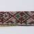 Menominee. <em>Beadwork Strip with blue, red and green wool twisted fringe</em>, 1900s. Beads, wool, 38 x 1 3/4 in.  (96.5 x 4.4 cm). Brooklyn Museum, Gift of Samuel E. Haslett, 28800. Creative Commons-BY (Photo: Brooklyn Museum, 28800_detail02_PS22.jpg)