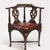 Jonathan Goddard (British). <em>Chippendale Corner Chair</em>, 18th century. Mahogany, modern upholstery, 32 1/2 x 28 1/2 x 26 1/4 in. (82.6 x 72.4 x 66.7 cm). Brooklyn Museum, Henry L. Batterman Fund, 29.110. Creative Commons-BY (Photo: Brooklyn Museum, 29.110_PS9.jpg)