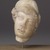 Roman. <em>Head of Athena</em>, 2nd-3rd century C.E. Marble, 4 1/2 x 3 3/8 x 2 13/16 in. (11.5 x 8.5 x 7.2 cm). Brooklyn Museum, Gift of Bianca Olcott in memory of her father, Professor George M. Olcott of Columbia University, of her grandfather, George N. Olcott, and of her great-grandfather, Charles M. Olcott, President of the Brooklyn Institute of Arts and Sciences 1851-1853, 29.1603. Creative Commons-BY (Photo: Brooklyn Museum, 29.1603_front.jpg)