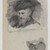 William Merritt Chase (American, 1849-1916). <em>[Untitled] (Study of Heads) (recto) and [Untitled] (Study of Two Male Heads) (verso)</em>, n.d. Graphite on paper, Sheet: 7 1/8 x 4 7/16 in. (18.1 x 11.3 cm). Brooklyn Museum, Gift of Newhouse Galleries, Inc., 29.27.7a-b (Photo: Brooklyn Museum, 29.27.7b_IMLS_PS4.jpg)