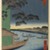 Utagawa Hiroshige (Ando) (Japanese, 1797-1858). <em>Pine of Success and Oumayagashi, Asakusa River, No. 61 from One Hundred Famous Views of Edo</em>, 8th month of 1856. Woodblock print, Sheet: 14 1/4 x 9 5/16 in. (36.2 x 23.7 cm). Brooklyn Museum, Gift of Anna Ferris, 30.1478.61 (Photo: Brooklyn Museum, 30.1478.61_PS1.jpg)